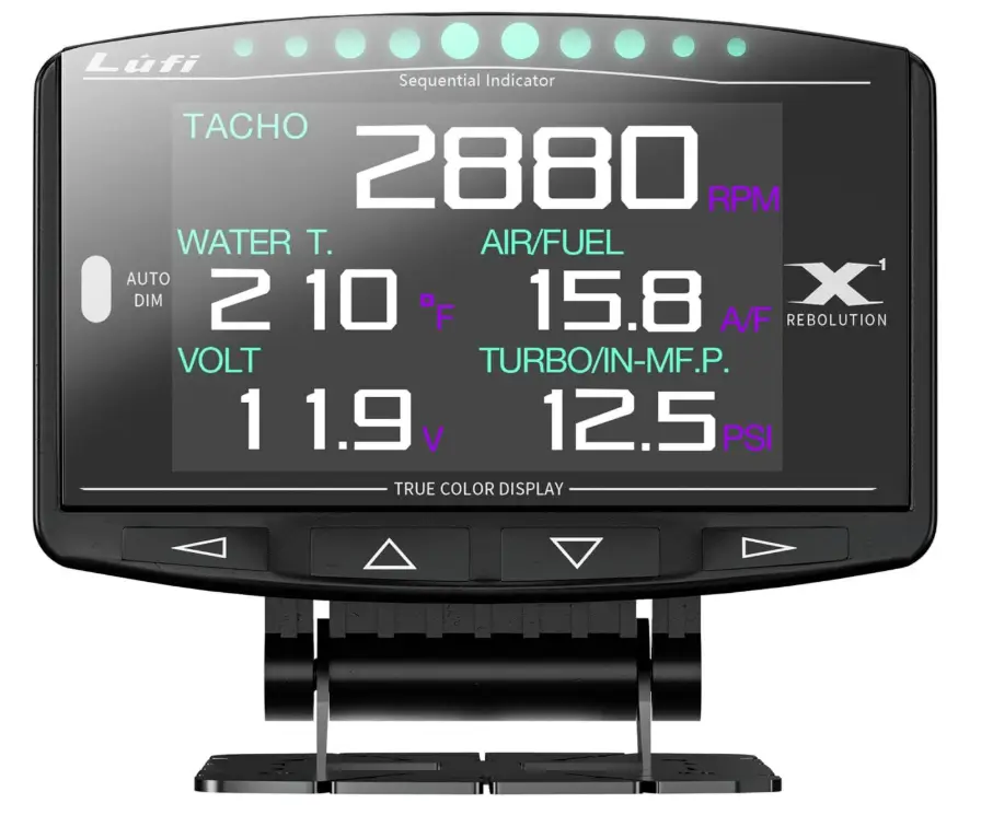 Lufi X1 Obd2 Gauge Display – Fuel Car Companion, Multi-Function & Overload Protection