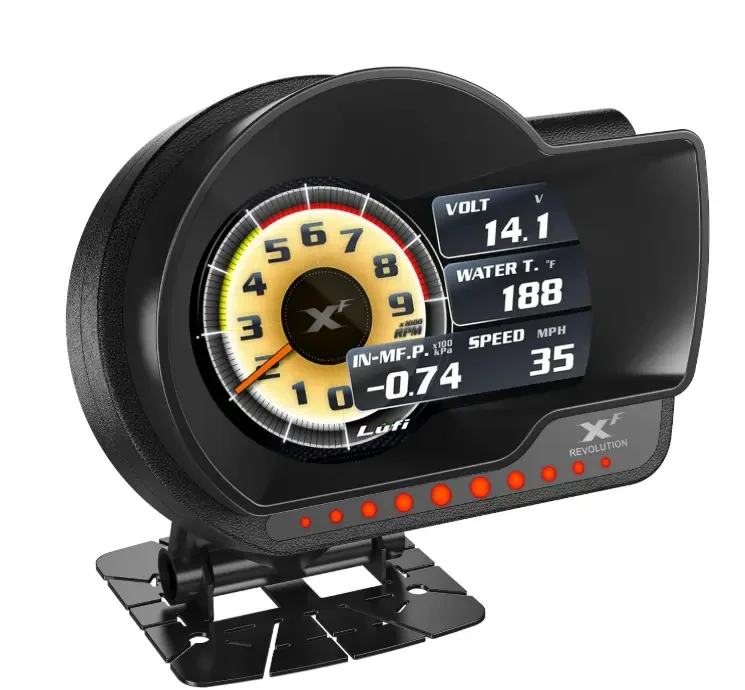 Lufi XF OBD2 Gauge Display – Fuel Car Companion, Multi-Function & Overload Protection